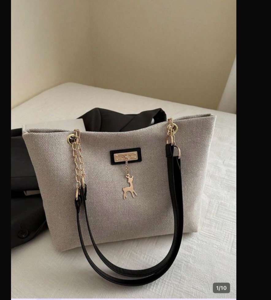 White leather bag